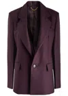 Victoria Beckham Hollywood Waist Tapered Leg Pants In Dark Red