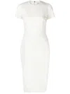 Victoria Beckham Midi T-shirt Dress In Neutrals