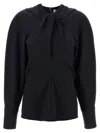 Victoria Beckham Twist Detail' Blouse In Blue