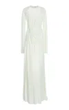 Victoria Beckham Twist Detail Gown In White