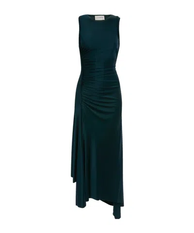 VICTORIA BECKHAM ASYMMETRIC-HEM MIDI DRESS