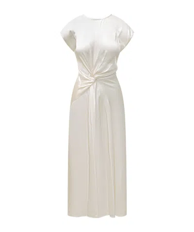 Victoria Beckham Short Sleeve Dress In White