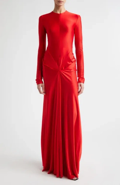 Victoria Beckham Womens Cardinal Red Zip-front Cut-out Stretch-jersey Maxi Dress In Multi