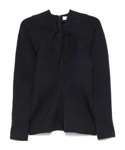 Victoria Beckham Twisted Shirt In Black