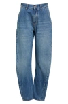 Victoria Beckham Twisted Slouch Jeans In Vintage Indigo