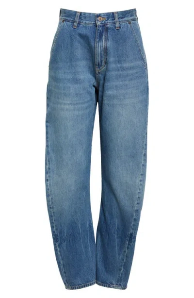 Victoria Beckham Twisted Slouch Jeans In Vintage Indigo