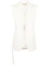 Victoria Beckham Two-tone Sleeveless Jacket In Neutrals