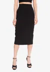 Victoria Beckham Ultra-flattering Pencil Midi Skirt In Black