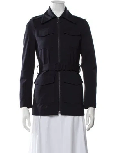 Pre-owned Victoria Beckham Utility Jacket In Blue