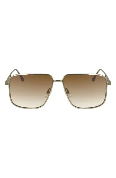 Victoria Beckham V Line 57mm Gradient Aviator Sunglasses