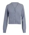 Victoria Beckham V-neck Buttoned Cardigan In Gray