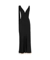 Victoria Beckham Fluid Viscose Blend Gown In Black