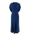 Victoria Beckham V-neck Dress In Blue