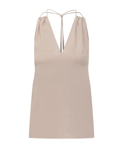 VICTORIA BECKHAM VICTORIA BECKHAM V-NECK HALTER TOP