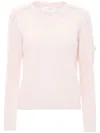 Victoria Beckham V-neck Jumper In Pink
