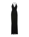 Victoria Beckham Gathered Jersey Open-back Gown In Black