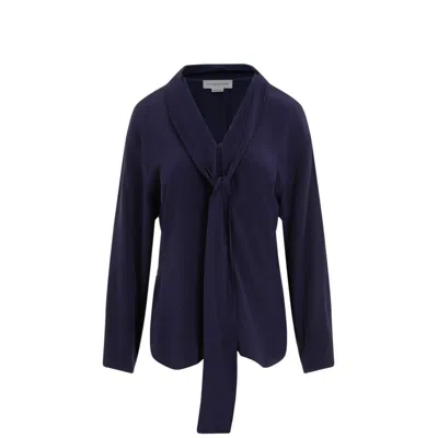 VICTORIA BECKHAM VICTORIA BECKHAM V-NECK SCARF BLOUSE