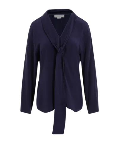 VICTORIA BECKHAM V-NECK SCARF SHIRT