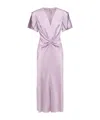 Victoria Beckham Gathered V-neck Midi Dress