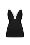 Victoria Beckham Lace Detail Cami Top In Black
