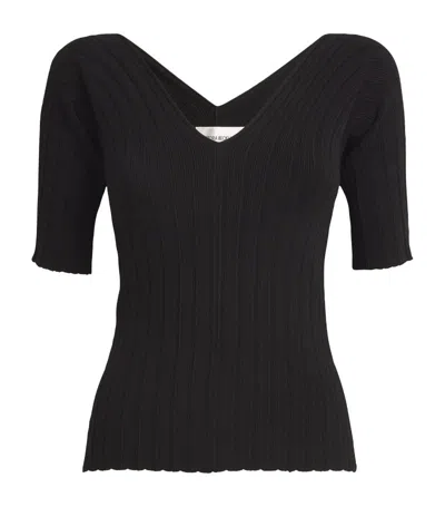 Victoria Beckham V-neck Top In Black