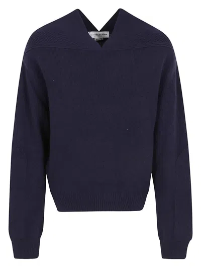 VICTORIA BECKHAM V-NECK YOKE DETAIL JUMPER