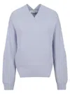 Victoria Beckham Wool And Cashmere Blend Jumper In Blue