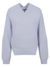 Victoria Beckham Wool And Cashmere Blend Jumper In Purple
