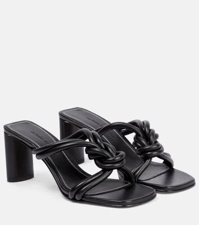 Victoria Beckham Valerie Leather Sandals In Black