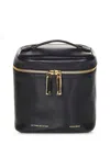 Victoria Beckham Structured Calfskin Shoulder Bag With Removable Strap In Black