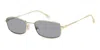 Victoria Beckham Rectangle-frame Sunglasses In Gray