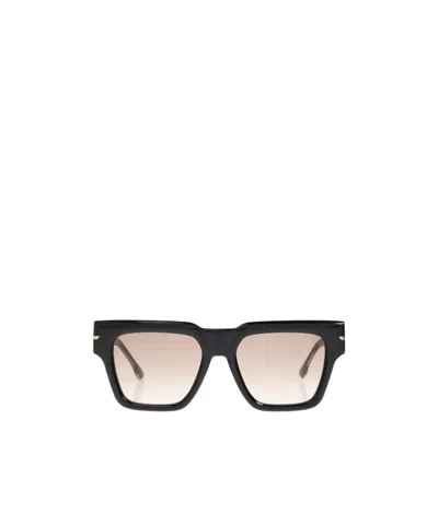 Victoria Beckham Vb 7004 Rectangle-frame Sunglasses In Black