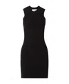Victoria Beckham Vb Body Pointelle-trimmed Stretch-knit Mini Dress In Black
