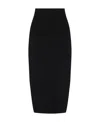 Victoria Beckham High-waisted Maxi Length Wool Skirt In Black