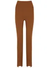 VICTORIA BECKHAM VICTORIA BECKHAM VB BODY SPLIT-HEM STRETCH-KNIT LEGGINGS