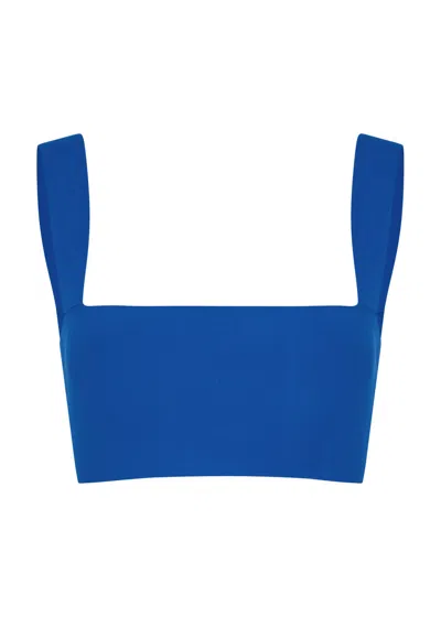 Victoria Beckham Vb Body Stretch-knit Bra Top In Blue