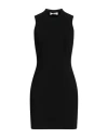 Victoria Beckham Vb Body Pointelle-trimmed Stretch-knit Mini Dress In Black