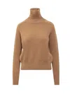 Victoria Beckham Womens Tobacco Wool Turtleneck Jumper In Tobacco