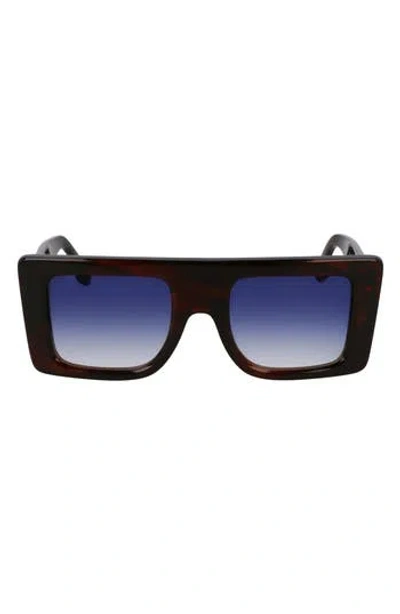 VICTORIA BECKHAM VICTORIA BECKHAM VB MONOGRAM 51MM RECTANGULAR SUNGLASSES