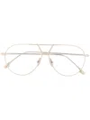Victoria Beckham Vb2106 Aviator-style Glasses In Metallisch
