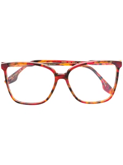 Victoria Beckham Vb2111 Square-frame Glasses In Red