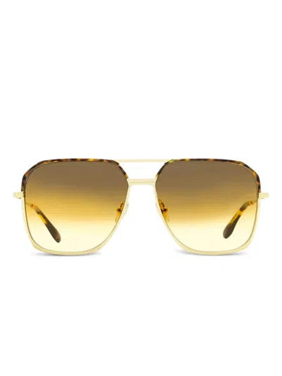 Victoria Beckham Vb212s Sunglasses In Gold