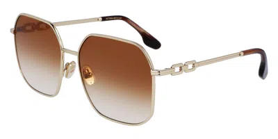 Victoria Beckham Vb232s 723 Women's Sunglasses Gold Size 58