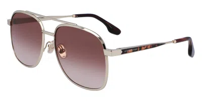 Victoria Beckham Vb233s 702 Women's Sunglasses Gold Size 58