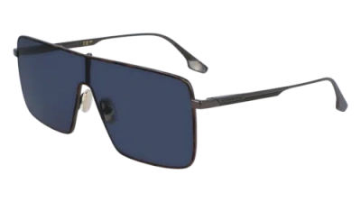 Pre-owned Victoria Beckham Vb238s 041 Gun/midnight Blue 58/19/140 Female Sunglasses