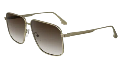 Pre-owned Victoria Beckham Vb243s 702 Gold/brown Gradient 57/13/140 Female Sunglasses
