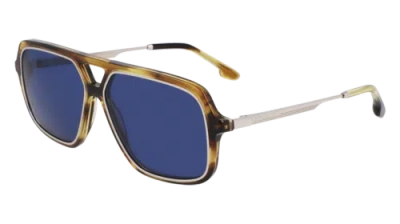 Pre-owned Victoria Beckham Vb246s 318 Striped Khaki 58/13/140 Female Sunglasses