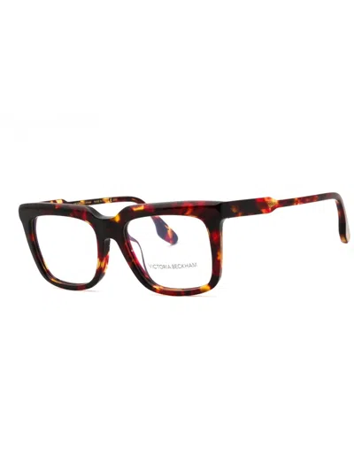 Victoria Beckham Vb2628 Eyeglasses In 609 - Havana Red/clear Demo Lens