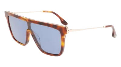 Pre-owned Victoria Beckham Vb650s 215 Tortoise 53/19/140 Female Sunglasses In Blue