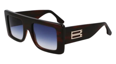 Pre-owned Victoria Beckham Vb677s 227 Brown Horn 51/22/145 Female Sunglasses